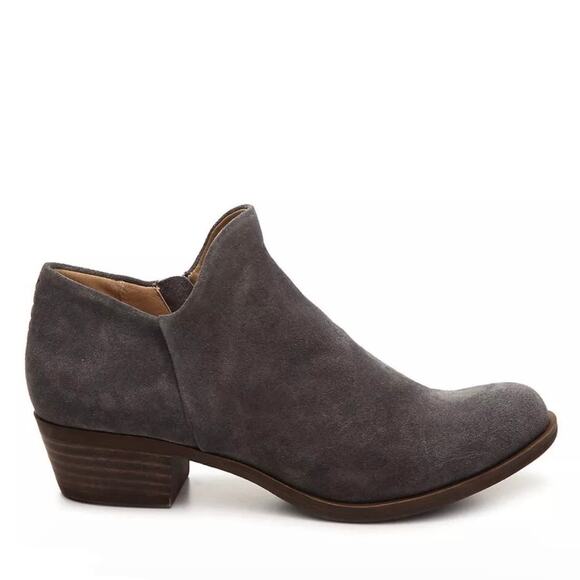 Lucky Brand 'Brett' Women's 7.5 Low Bootie Suede Gray - Picture 1 of 10
